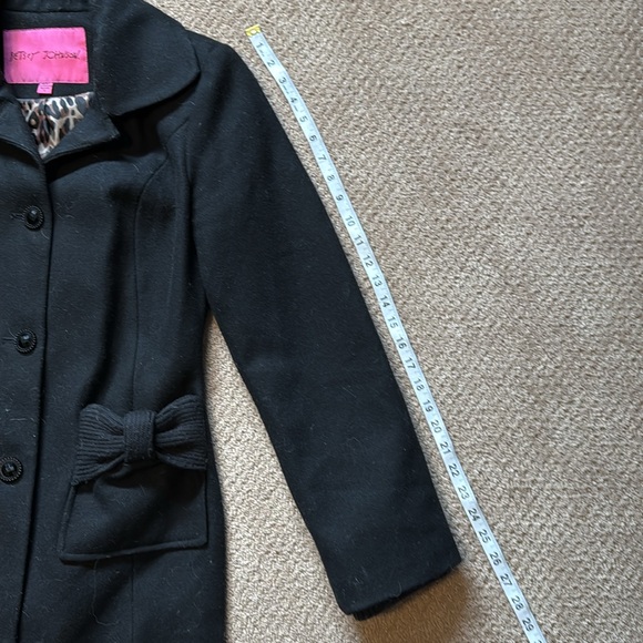 Betsey Johnson Black Wool Coat - Picture 3 of 10